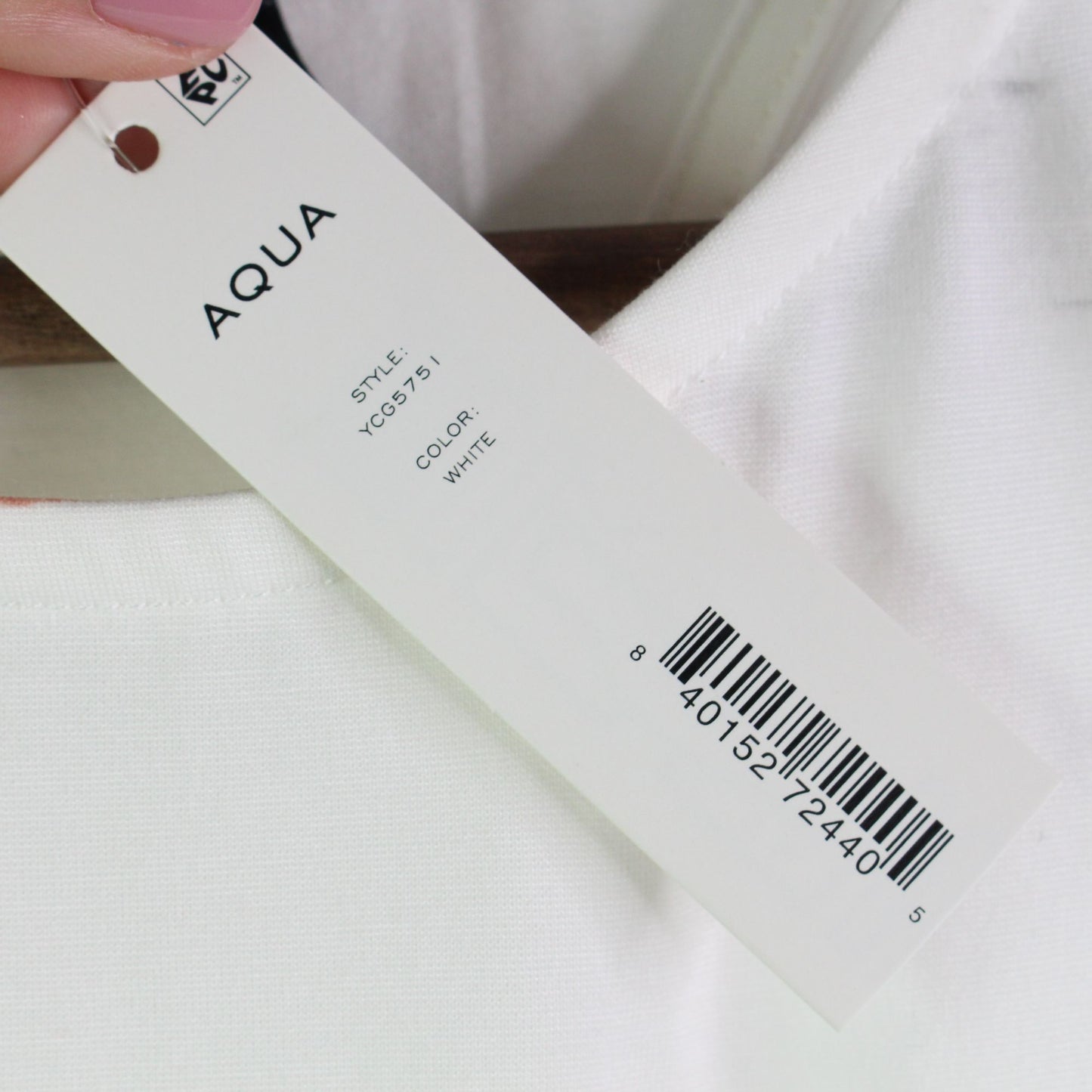 Aqua Racerback Knit Bodysuit White S