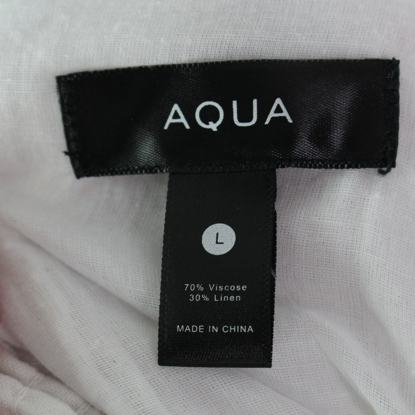 Aqua Square Neck Mini Tank Dress White L