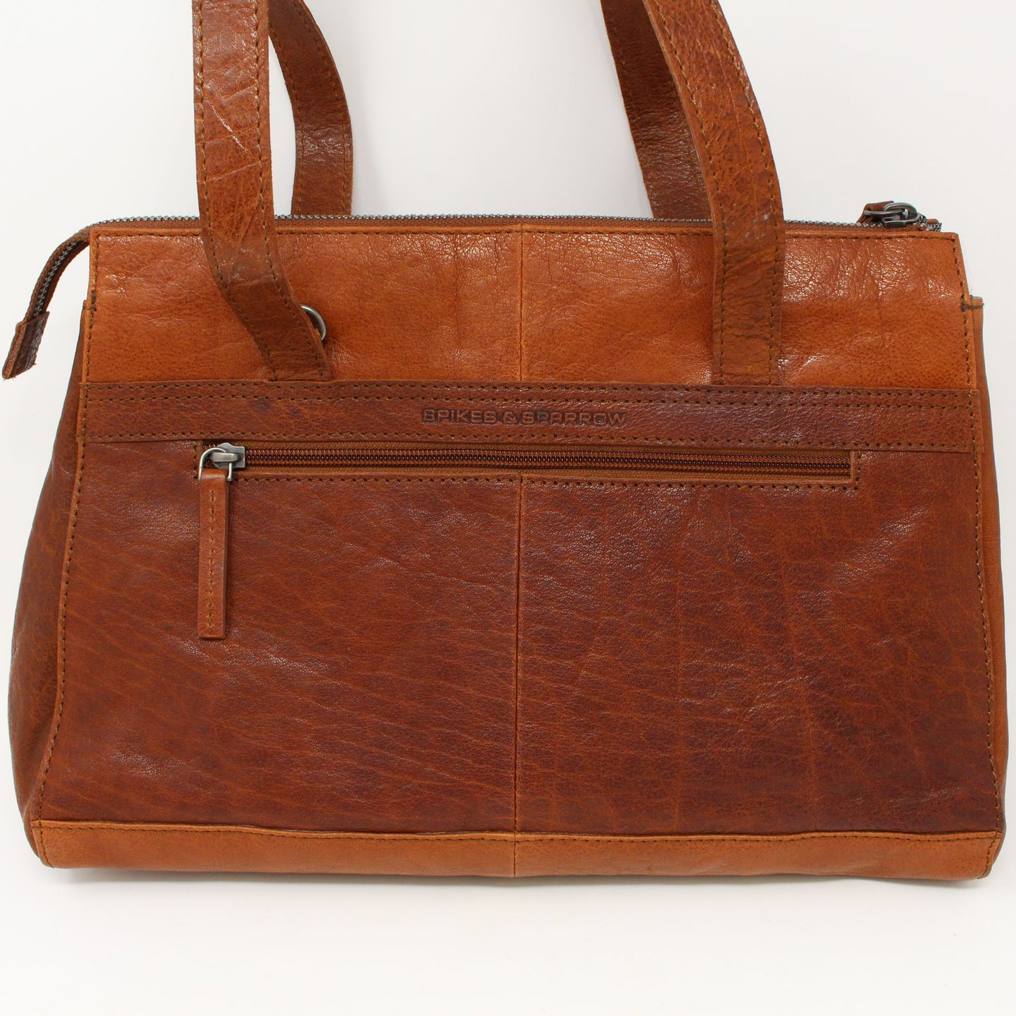 Spikes & Sparrow Leather Shopper Bag in Brandy SPK-1239