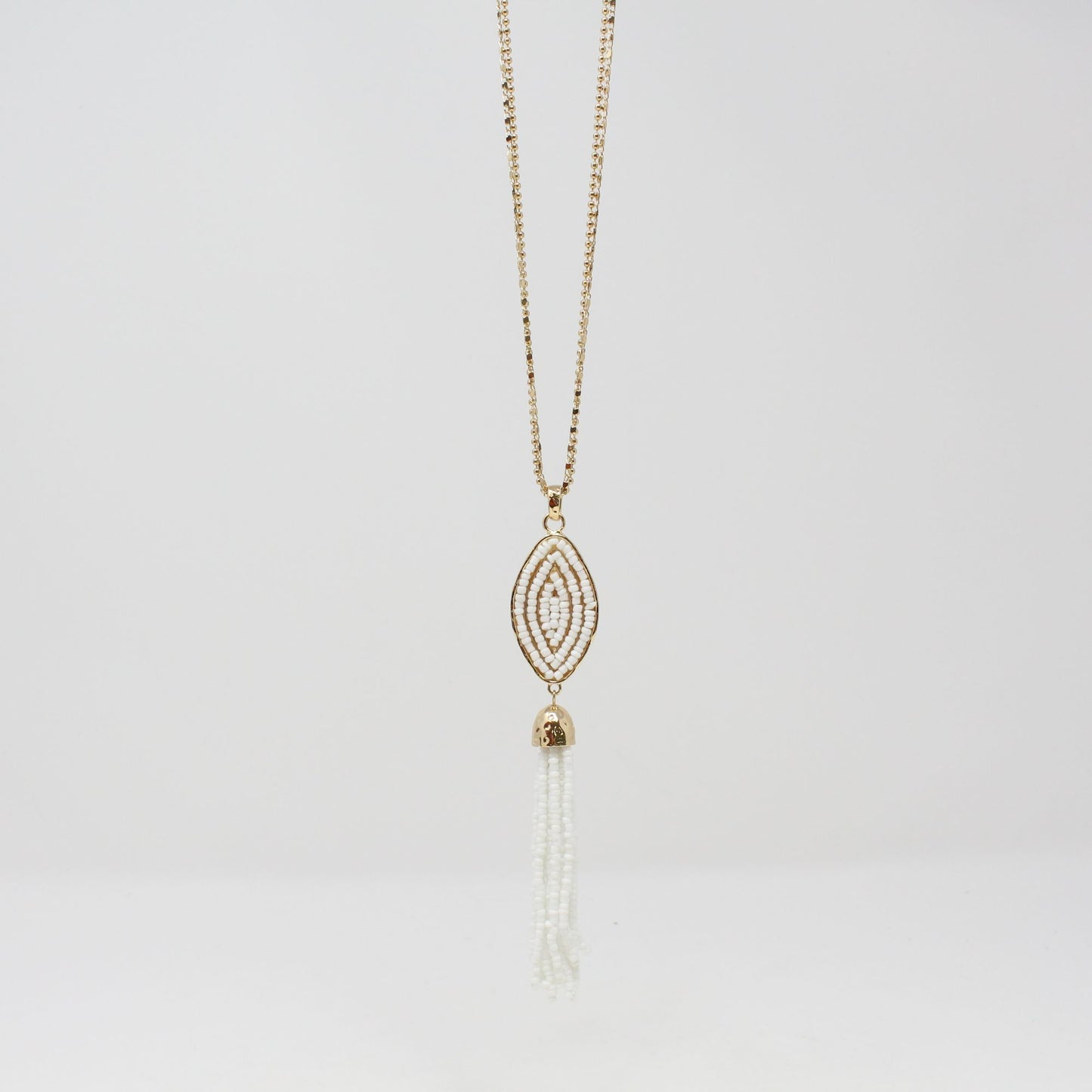 Style & Co Gold-Tone Seed Bead Tassel Long Pendant Necklace 32"