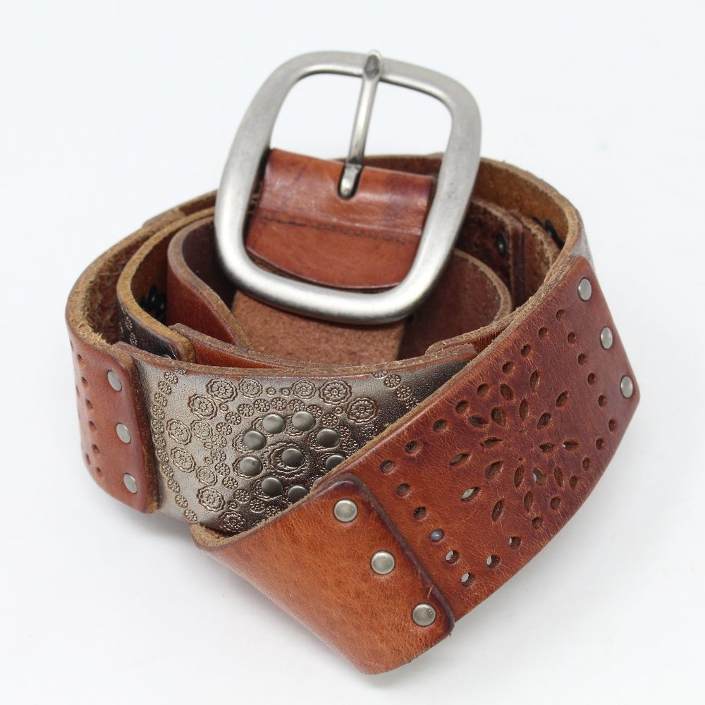 Fossil Patchwork Leather Belt Size S