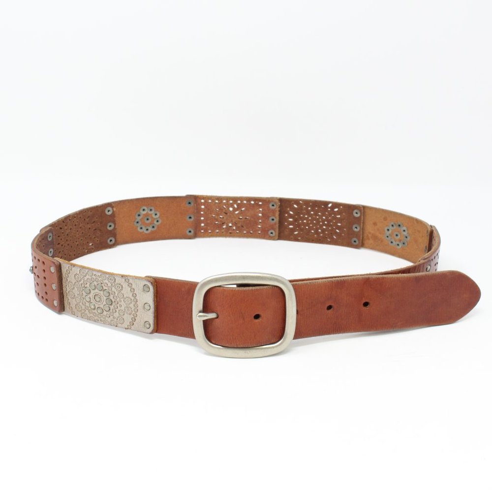 Fossil Patchwork Leather Belt Size S