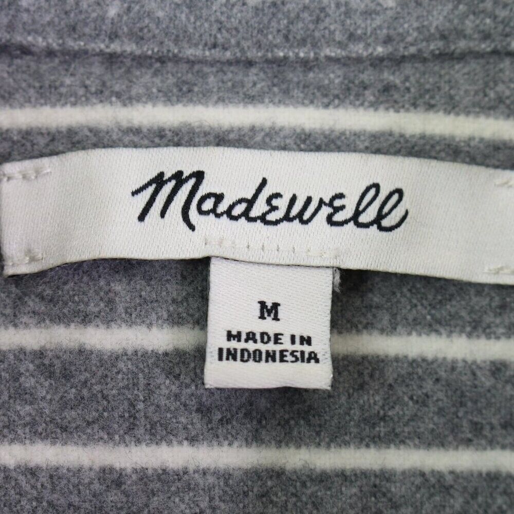 Madewell Flannel Westward Top Grey Size M